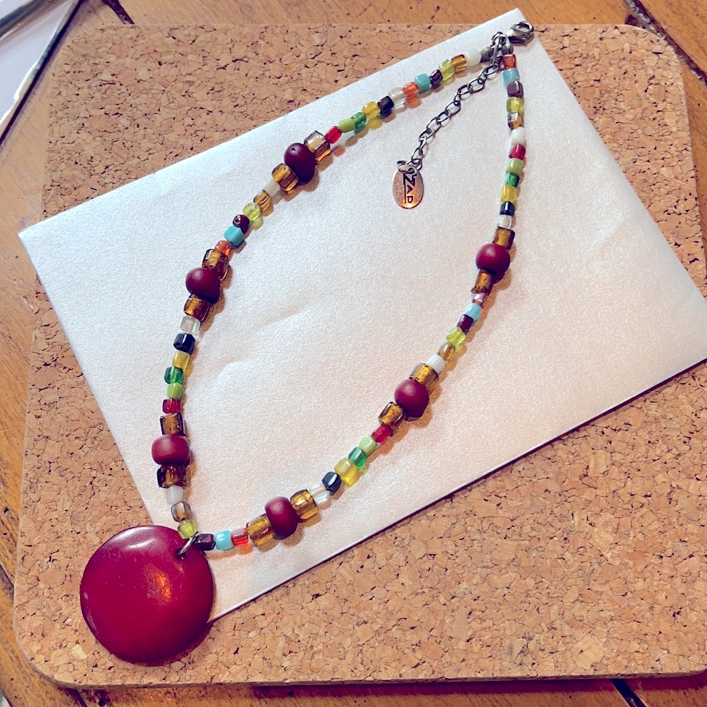 Multi-color beaded necklace by ZAD